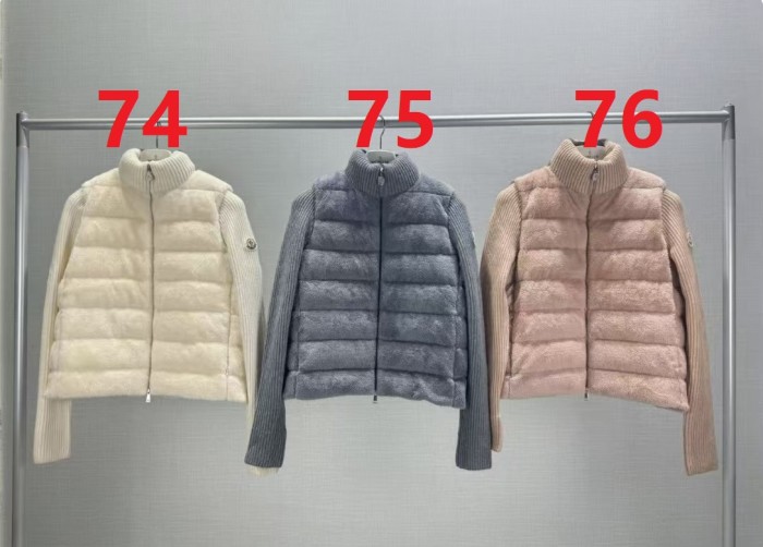 Women's thin knitted stand-up collar  down jacket coat clothes, CL110-74-76