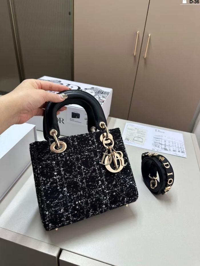 Canvas split leather bag ,4A ,size 20x18cm,no box, with dust bag, B88-386-388