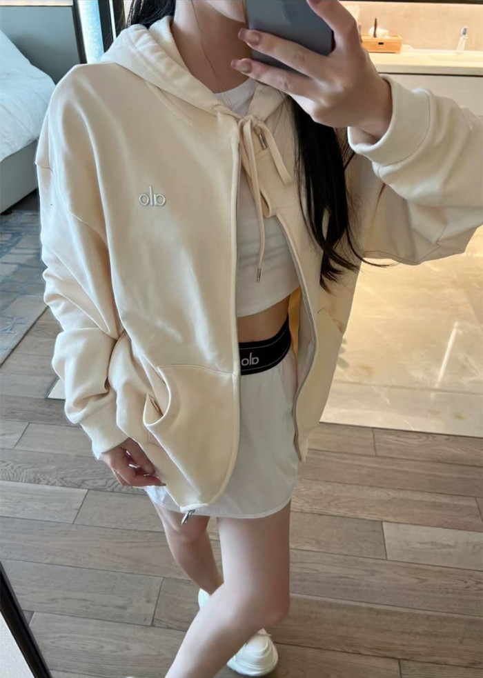 Women men hooded sweatshirt jacket,CL35-12