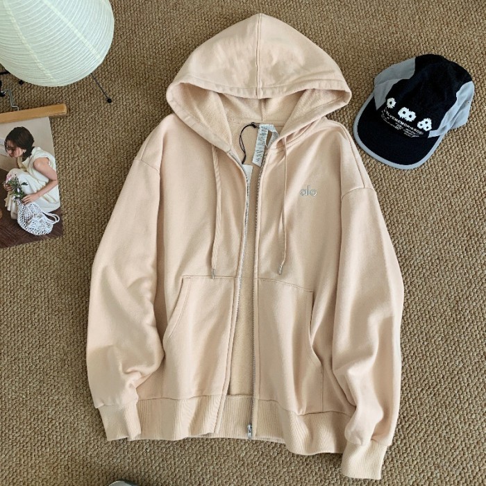 Women men hooded sweatshirt jacket,CL35-12