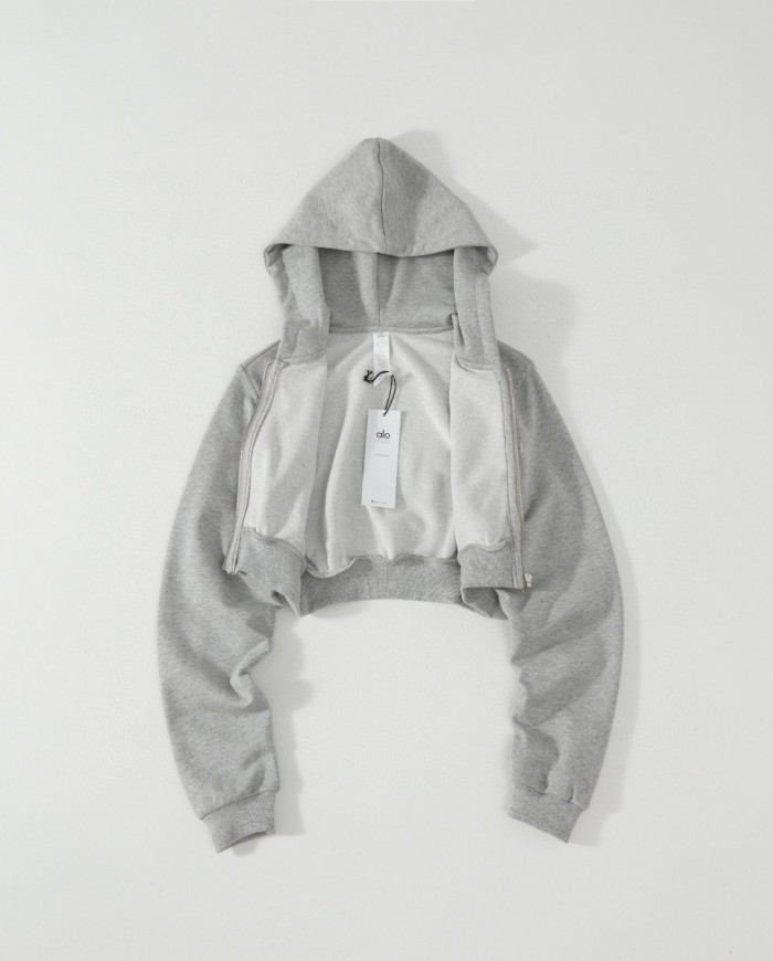 Women hooded sweatshirt jacket,CL35-13