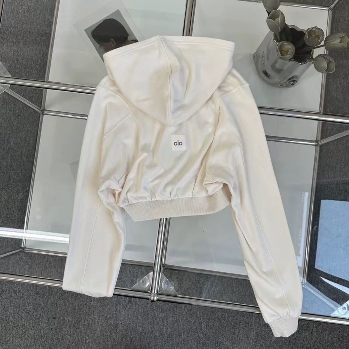 Women hooded sweatshirt jacket,CL35-13