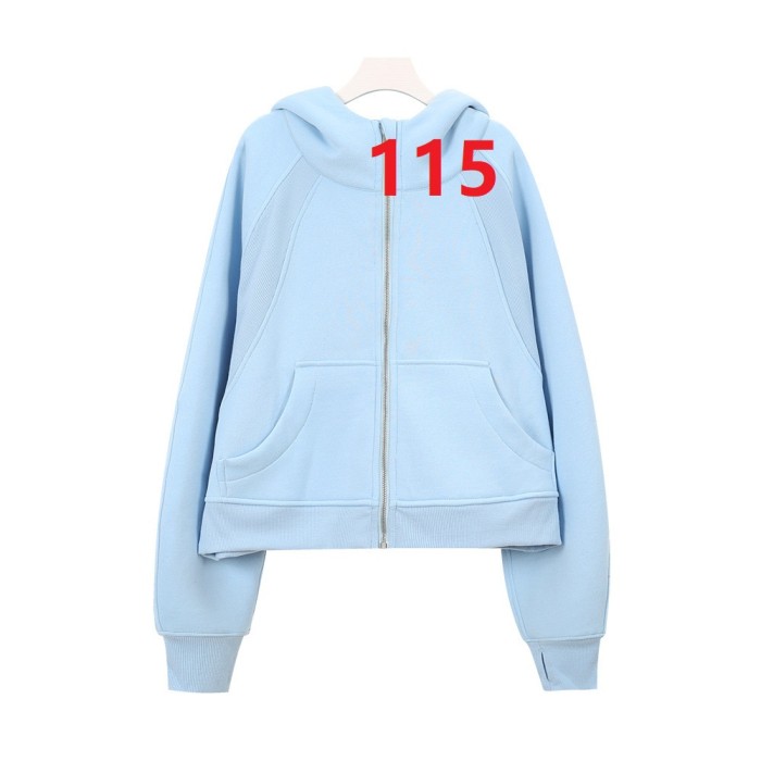 Women's Zipper-attached loose-fitting hooded sweatshirt Gym top Yoga clothes,S-3XL,CL60-101-120