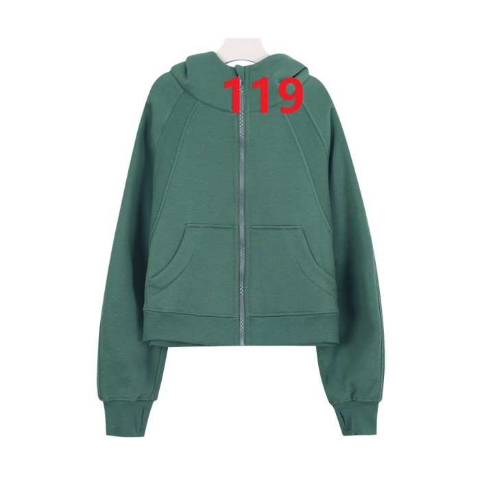 Women's Zipper-attached loose-fitting hooded sweatshirt Gym top Yoga clothes,S-3XL,CL60-101-120