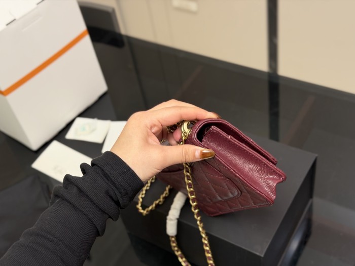 Split leather bag ,4A ,size 19x12cm,no box,  B75-460