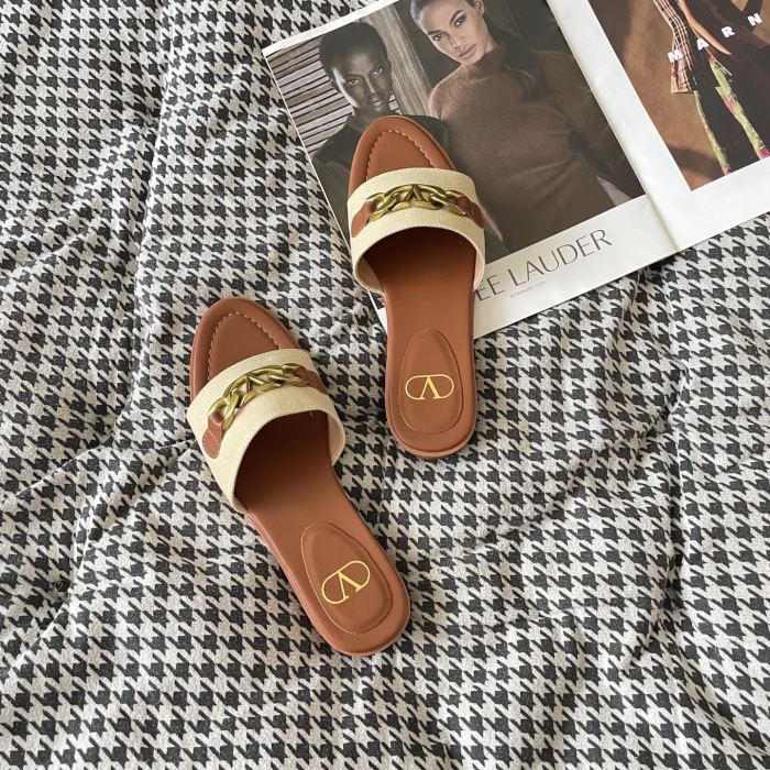 Women's flat slippers shoes, size 34-41, SS50-1813