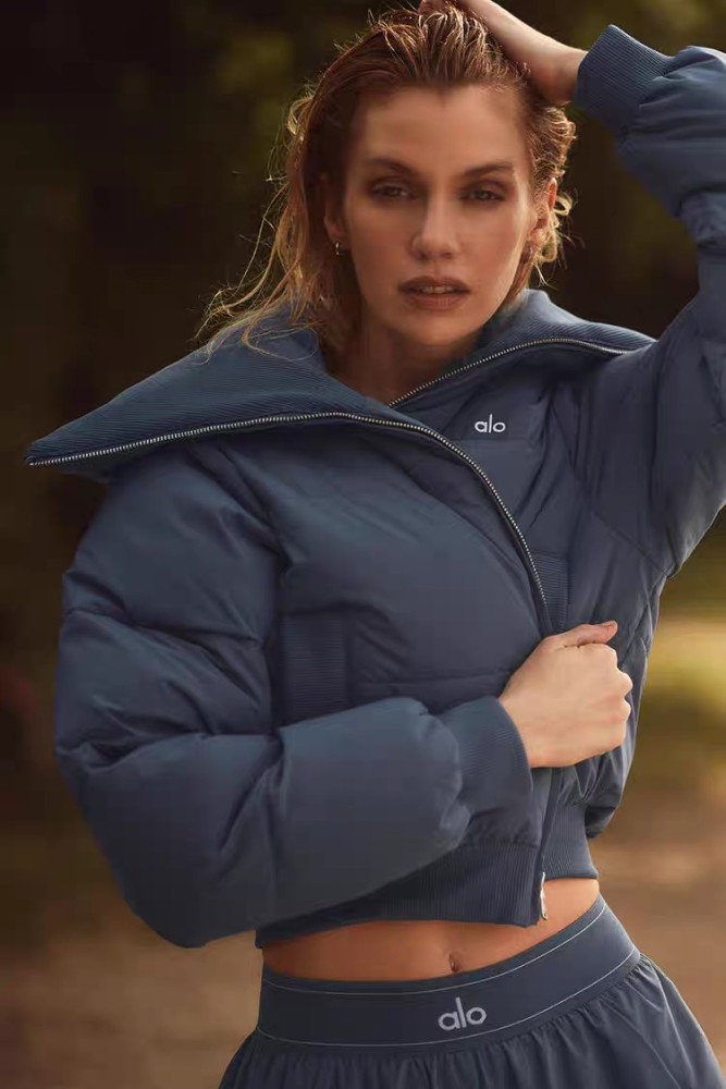 Women double-zipper down cotton coat clothes， CL88-114