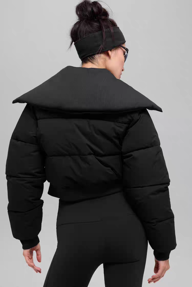 Women double-zipper down cotton coat clothes， CL88-114