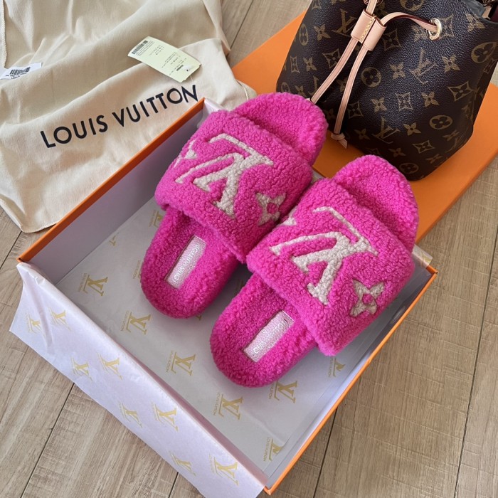 Women's flat wool indoor slippers, size 35-42, SS50-1882