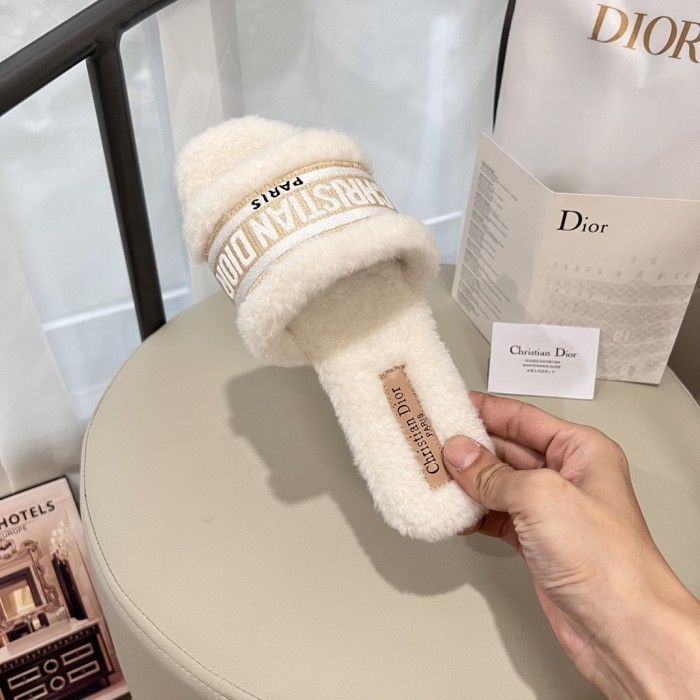 Women's flat wool indoor slippers, size 35-42, SS50-1869