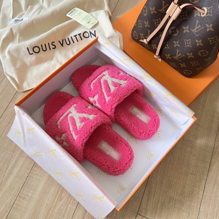 Women's flat wool indoor slippers, size 35-42, SS50-1882
