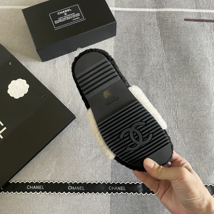Women's flat wool indoor slippers, size 35-41, SS50-1846