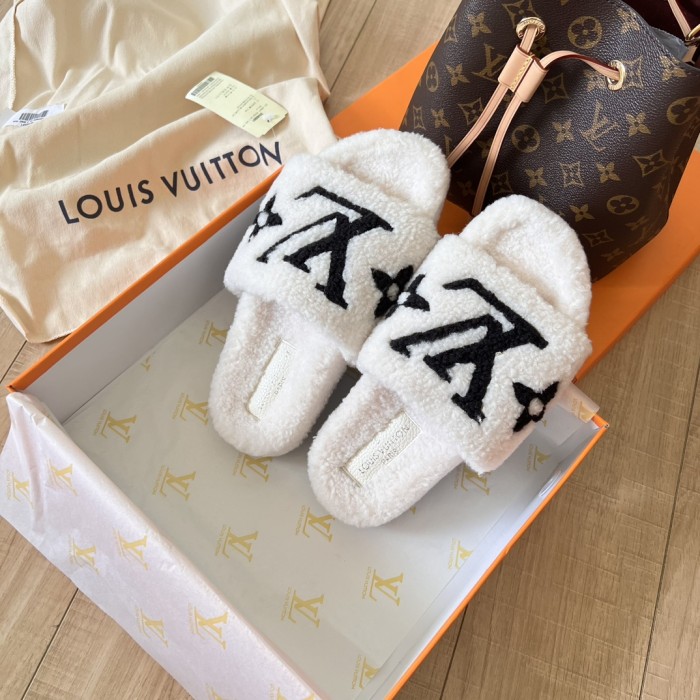Women's flat wool indoor slippers, size 35-42, SS50-1883