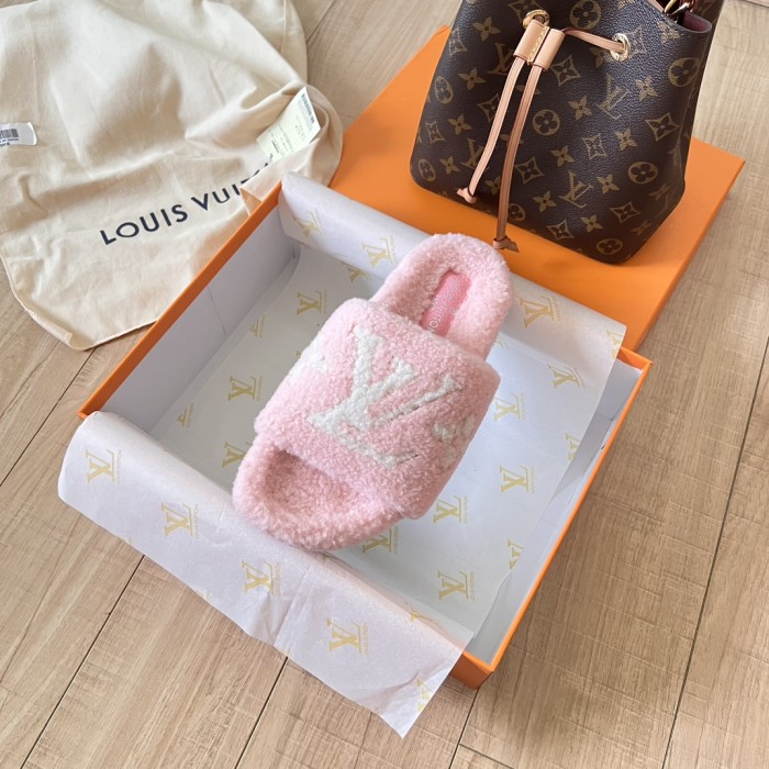 Women's flat wool indoor slippers, size 35-42, SS50-1878