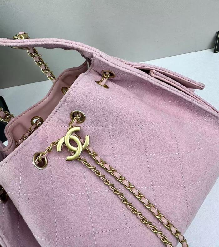 Velvet-finish leather bag ,5A ,size 30x26x14cm,no box,  B110-421