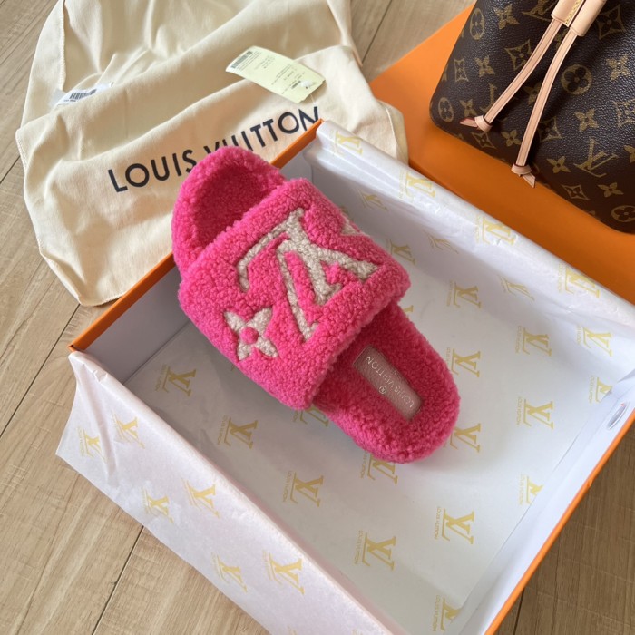 Women's flat wool indoor slippers, size 35-42, SS50-1882