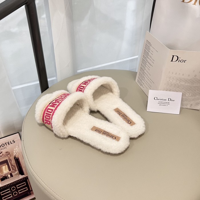 Women's flat wool indoor slippers, size 35-42, SS50-1870