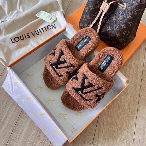 Women's flat wool indoor slippers, size 35-42, SS50-1881