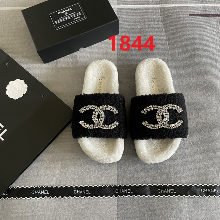 Women's flat wool indoor slippers, size 35-41, SS50-1844