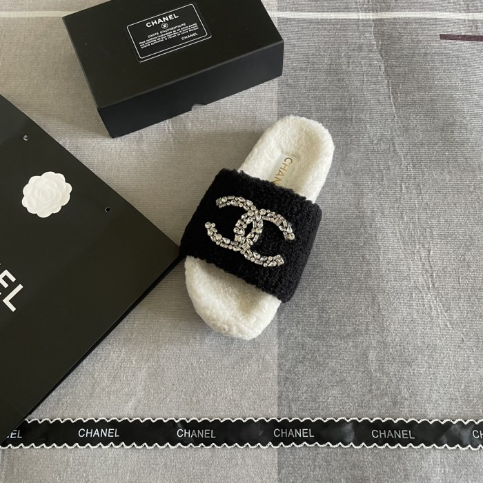 Women's flat wool indoor slippers, size 35-41, SS50-1844