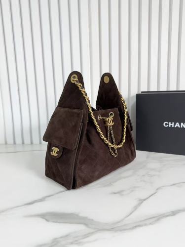 Velvet-finish leather bag ,5A ,size 30x26x14cm,no box,  B110-420