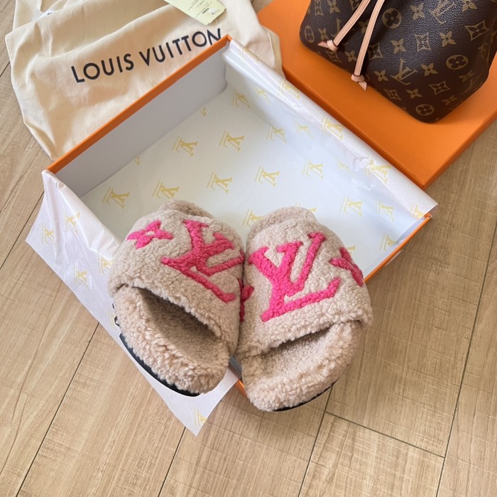 Women's flat wool indoor slippers, size 35-42, SS50-1884