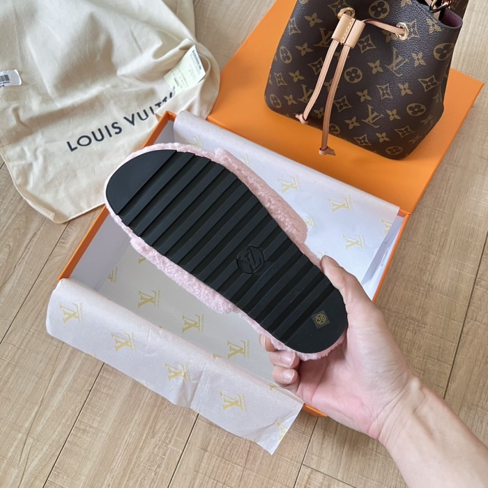 Women's flat wool indoor slippers, size 35-42, SS50-1878