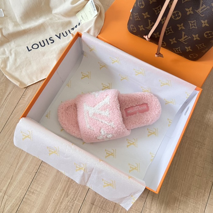 Women's flat wool indoor slippers, size 35-42, SS50-1878