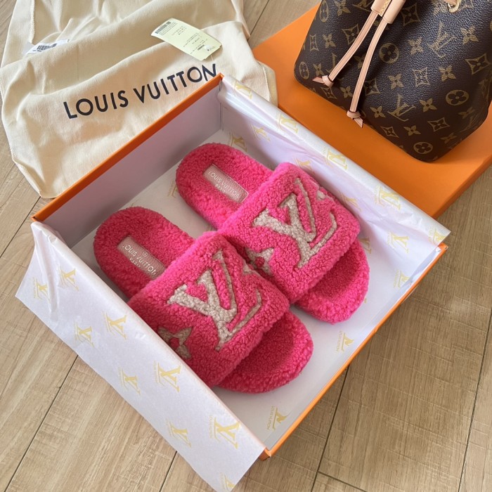 Women's flat wool indoor slippers, size 35-42, SS50-1882