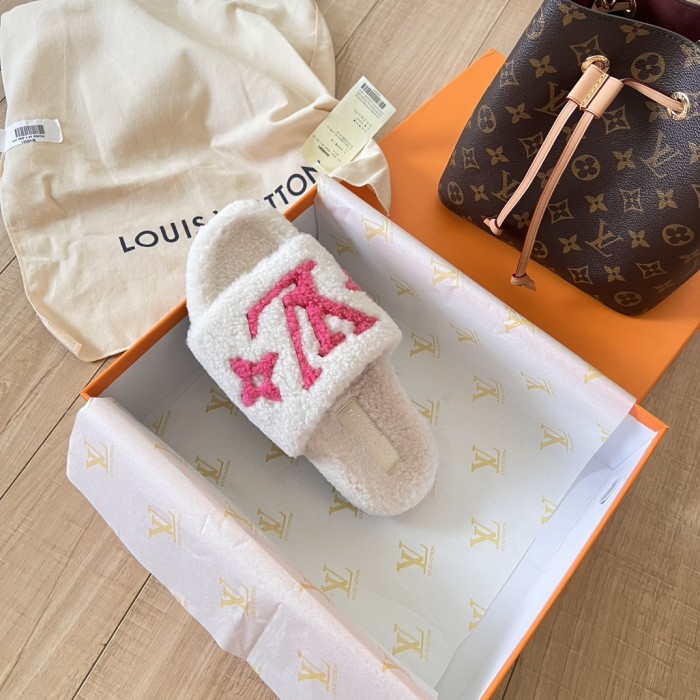 Women's flat wool indoor slippers, size 35-42, SS50-1874