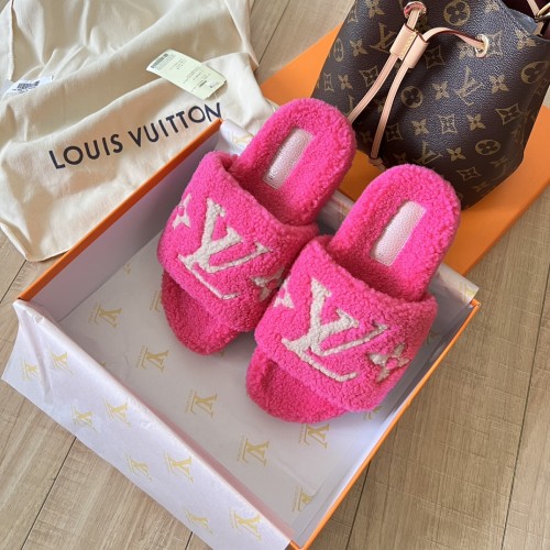 Women's flat wool indoor slippers, size 35-42, SS50-1882
