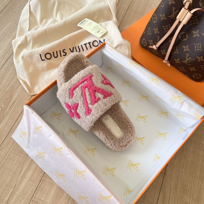 Women's flat wool indoor slippers, size 35-42, SS50-1884