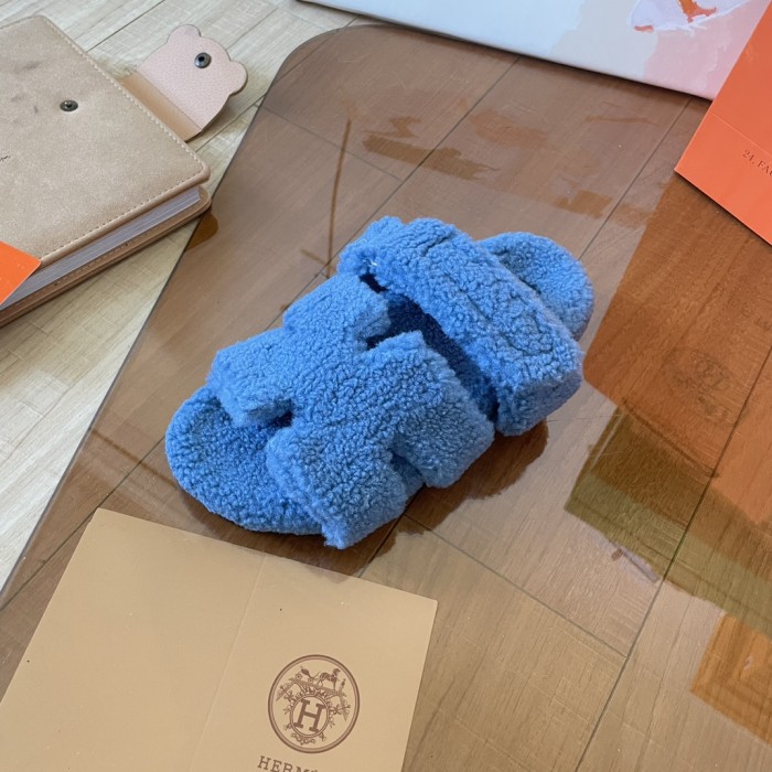 Women's flat wool indoor slippers, size 34-43, SS50-1896