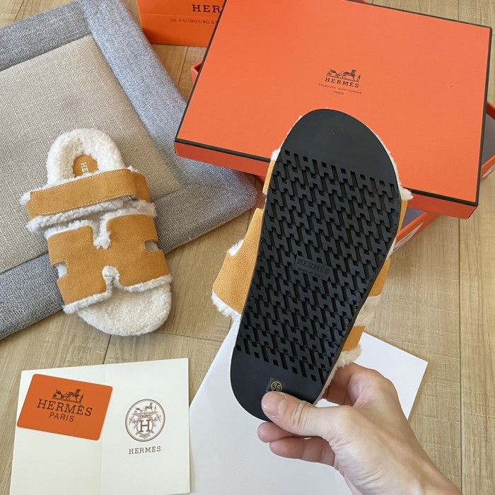 Women's flat wool indoor slippers, size 34-43, SS50-1889