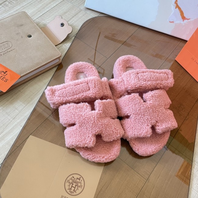 Women's flat wool indoor slippers, size 34-43, SS50-1900