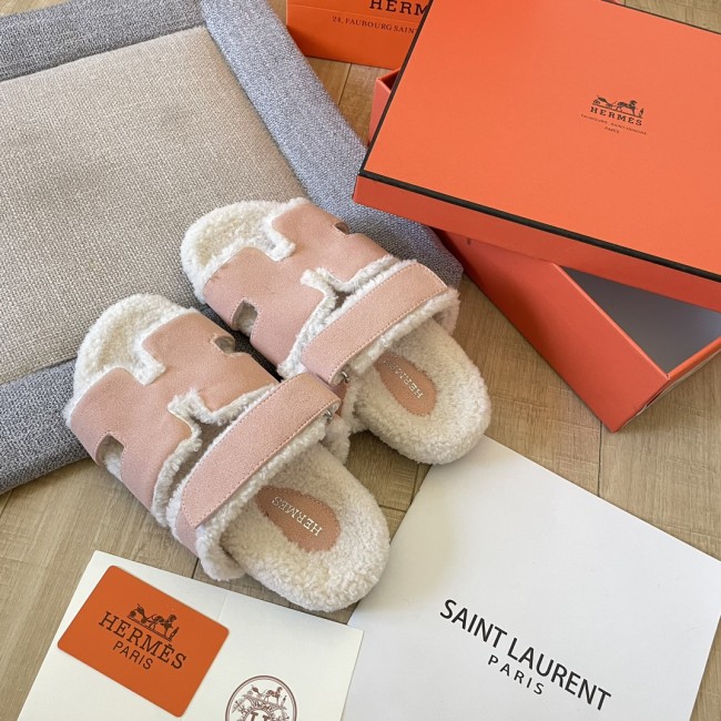 Women's flat wool indoor slippers, size 34-43, SS50-1886