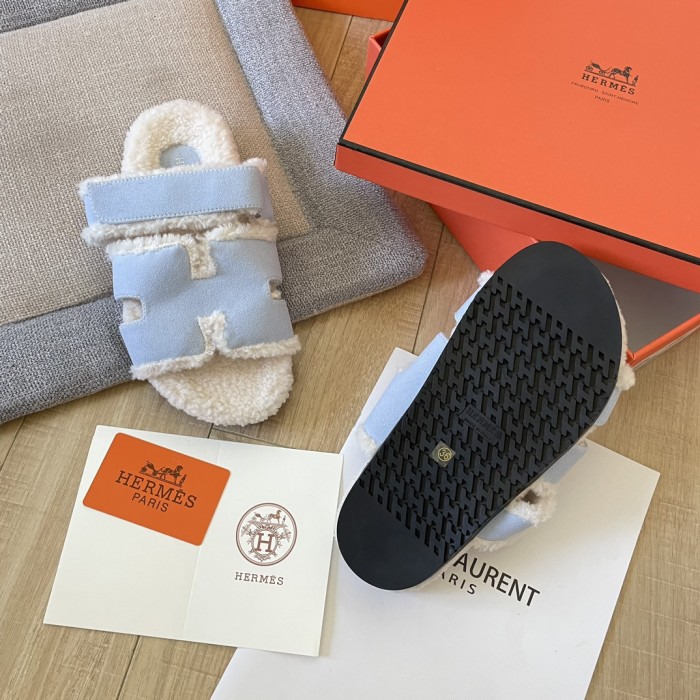 Women's flat wool indoor slippers, size 34-43, SS50-1890