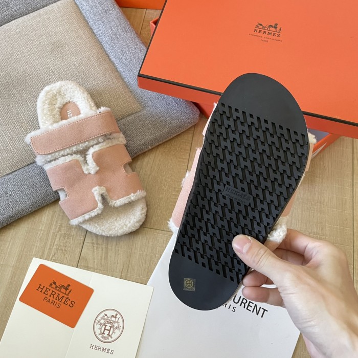Women's flat wool indoor slippers, size 34-43, SS50-1886