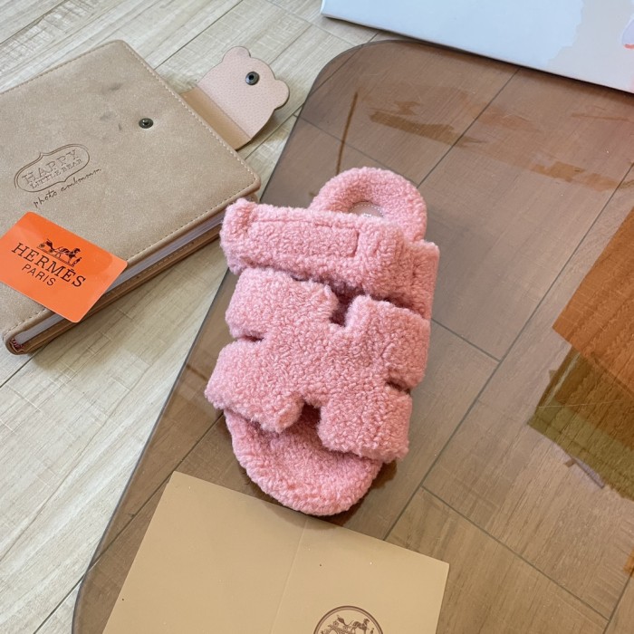 Women's flat wool indoor slippers, size 34-43, SS50-1900