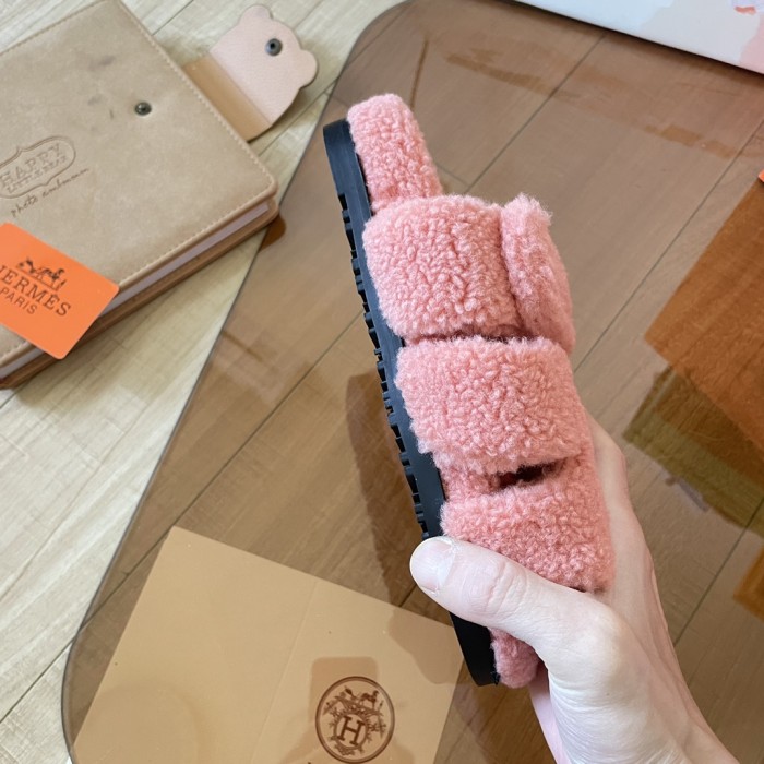 Women's flat wool indoor slippers, size 34-43, SS50-1900