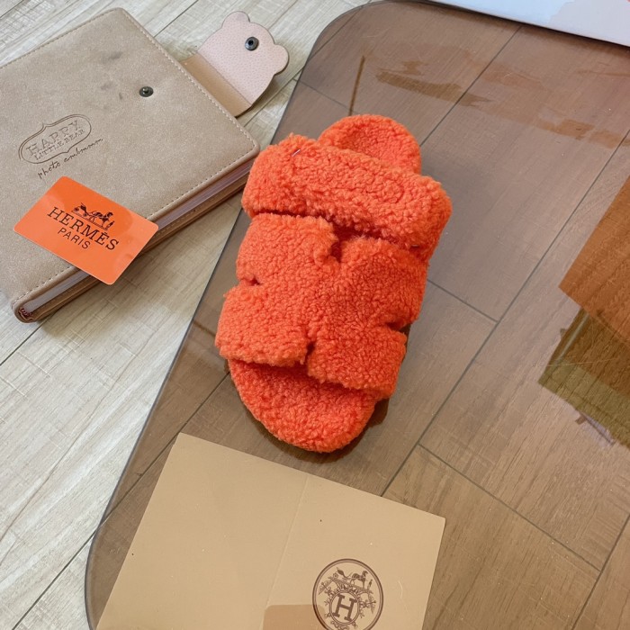 Women's flat wool indoor slippers, size 34-43, SS50-1901