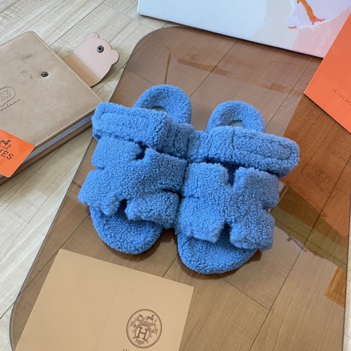 Women's flat wool indoor slippers, size 34-43, SS50-1896
