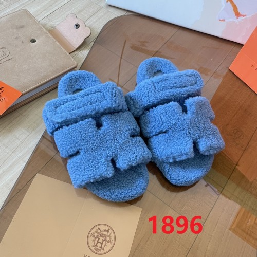 Women's flat wool indoor slippers, size 34-43, SS50-1896