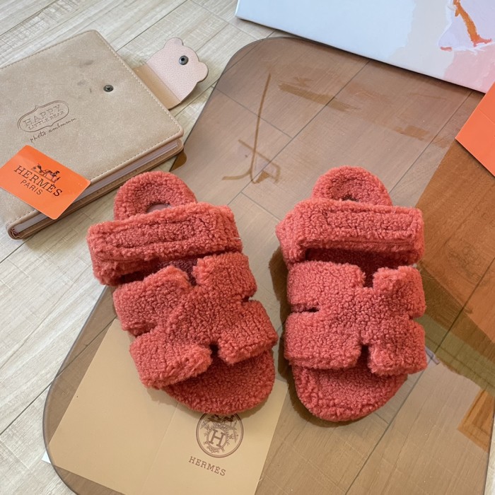 Women's flat wool indoor slippers, size 34-43, SS50-1899