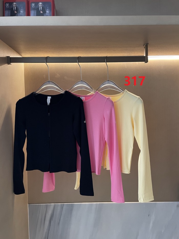 Women Knitted long-sleeved stretch openwork top clothes, CL25-317