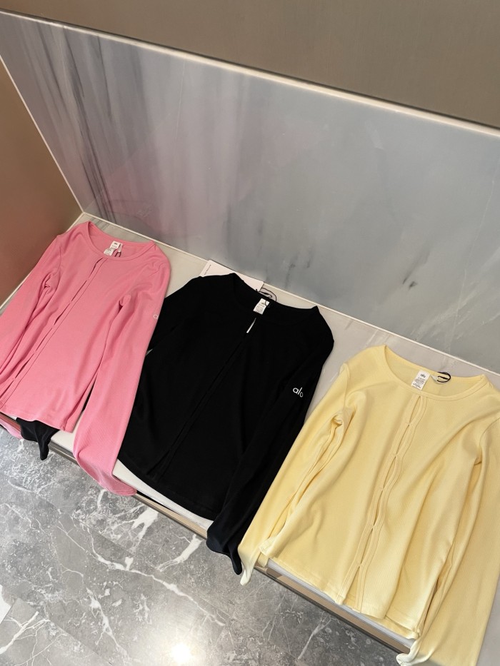 Women Knitted long-sleeved stretch openwork top clothes, CL25-317