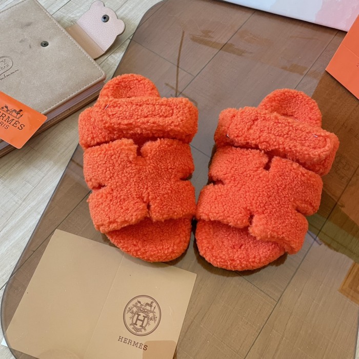 Women's flat wool indoor slippers, size 34-43, SS50-1901