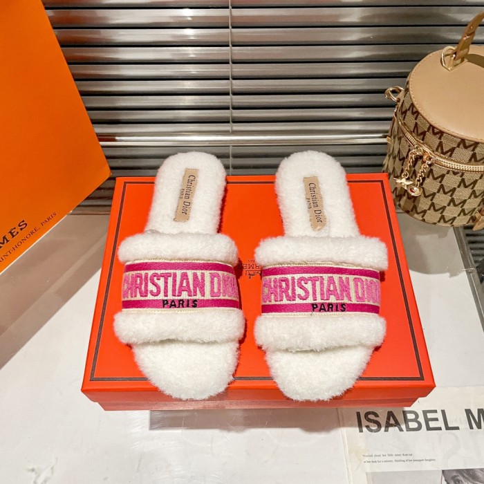 Women's flat wool indoor slippers, size 35-40, SS50-1904-1907