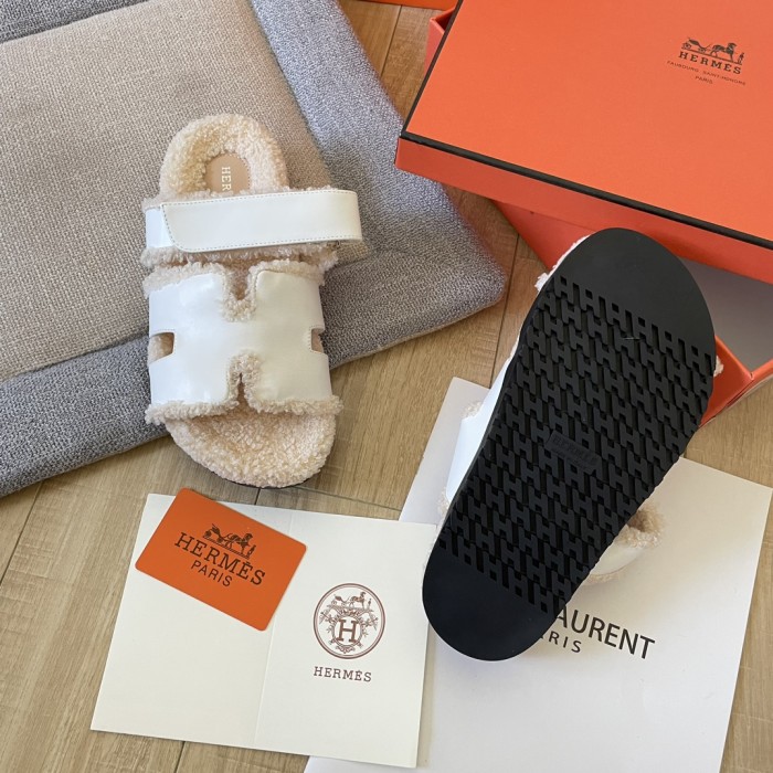 Women's flat wool indoor slippers, size 34-43, SS50-1891