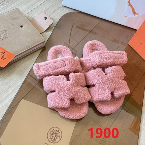 Women's flat wool indoor slippers, size 34-43, SS50-1900
